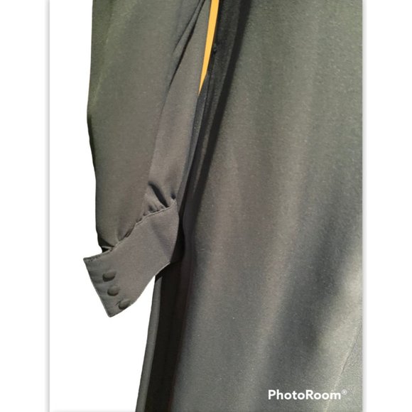 LESLIE FAY VINTAGE PEWTER BLUE DRESS sz 10 - Picture 3 of 4